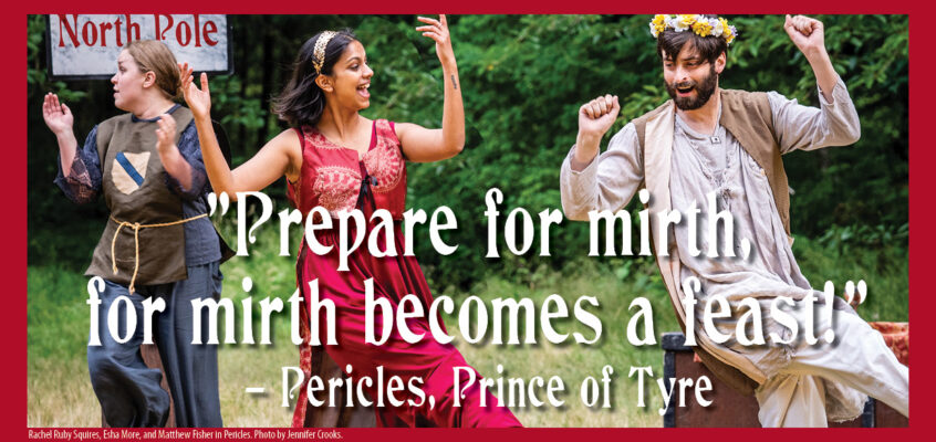 GreenStage Holiday Card. Prepare for Mirth for Mirth becomes a feast! Pericles, Prince of Tyre