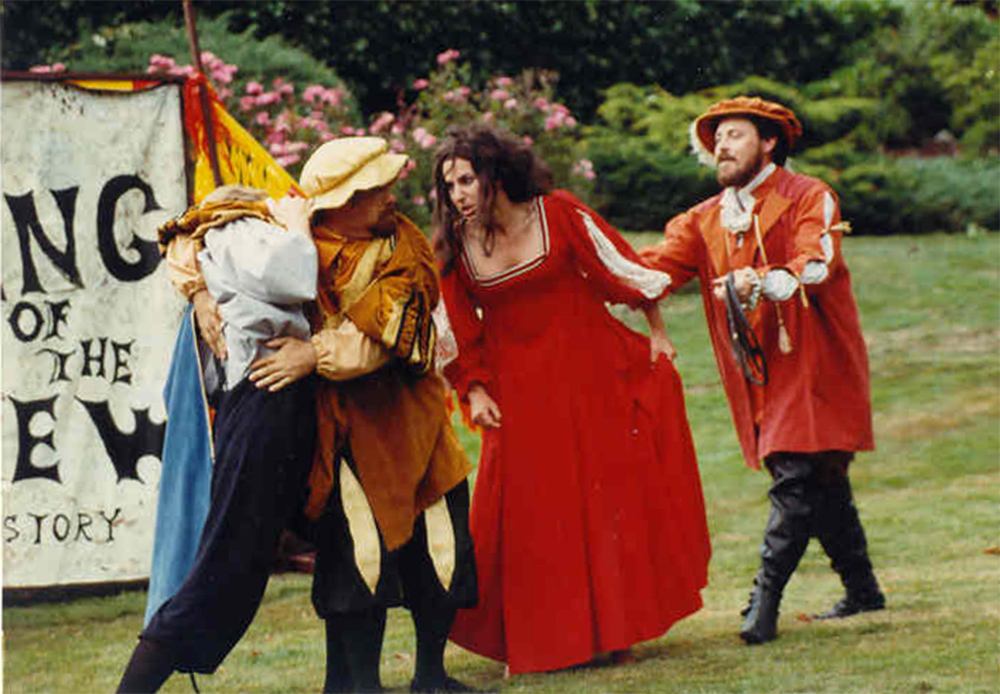 Taming of the Shrew 1989 William Van Vourous, Mark Sheppard, Cynthia Mix and John Olive. Photo by Jason Ganwich