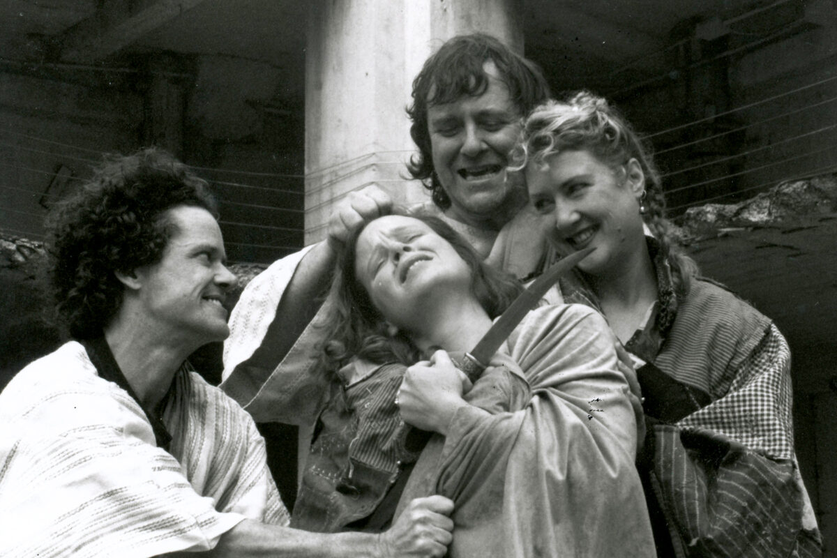 Publicity photo for Titus Andronicus. Lawrence Grey, Dana Hardy, Mike Andrew, and Lisa Petion