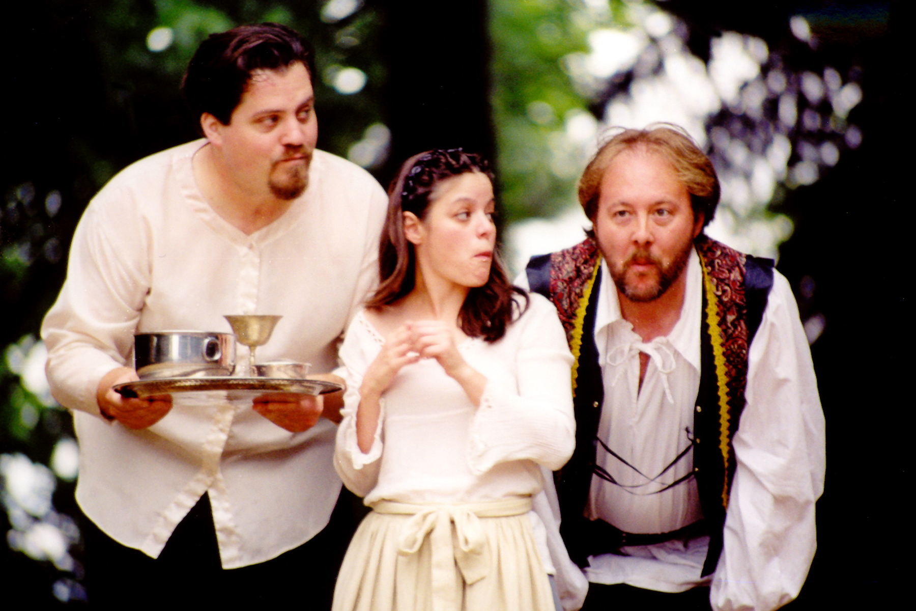 Peter Burford, Linda Lombardi, and Ken Holmes in The Taming of the Shrew