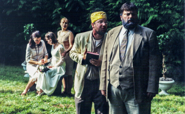 Kimberly Atkinson, Melanie Carey, Andrea Stuart Calhoun, Eli Sklov Simons, Robert Myers in Much Ado About Nothing