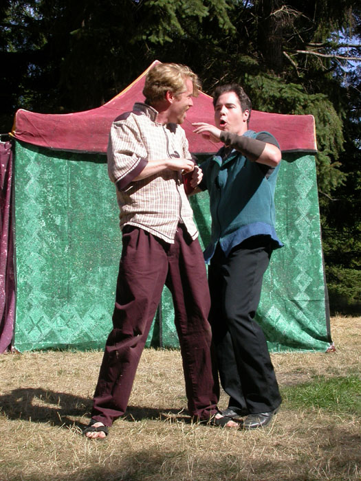 Charles Lackey and Ryan J. Spickard in The Merchant of Venice, 2003