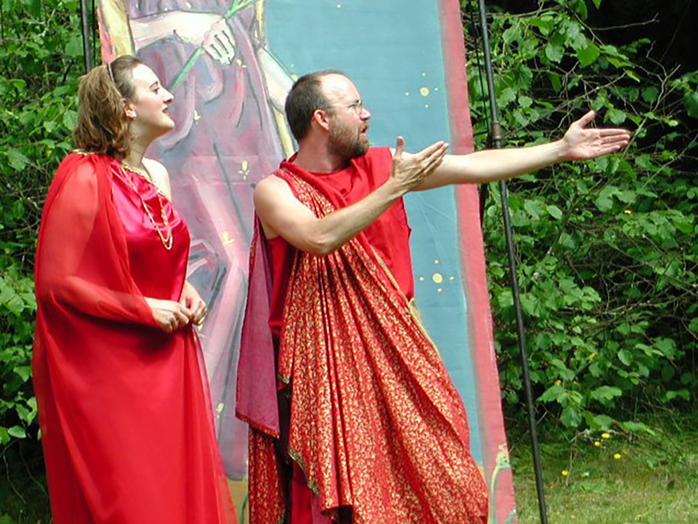 Rachel Hornor Barach and Eli Sklov Simons in Troilus and Cressida