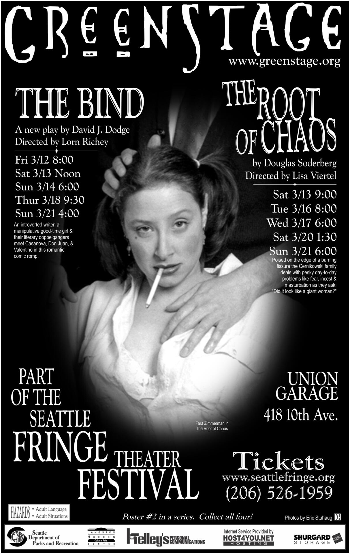 Fringe Festival poster from 1999. Four different posters were used. This one features Fara Zimmerman