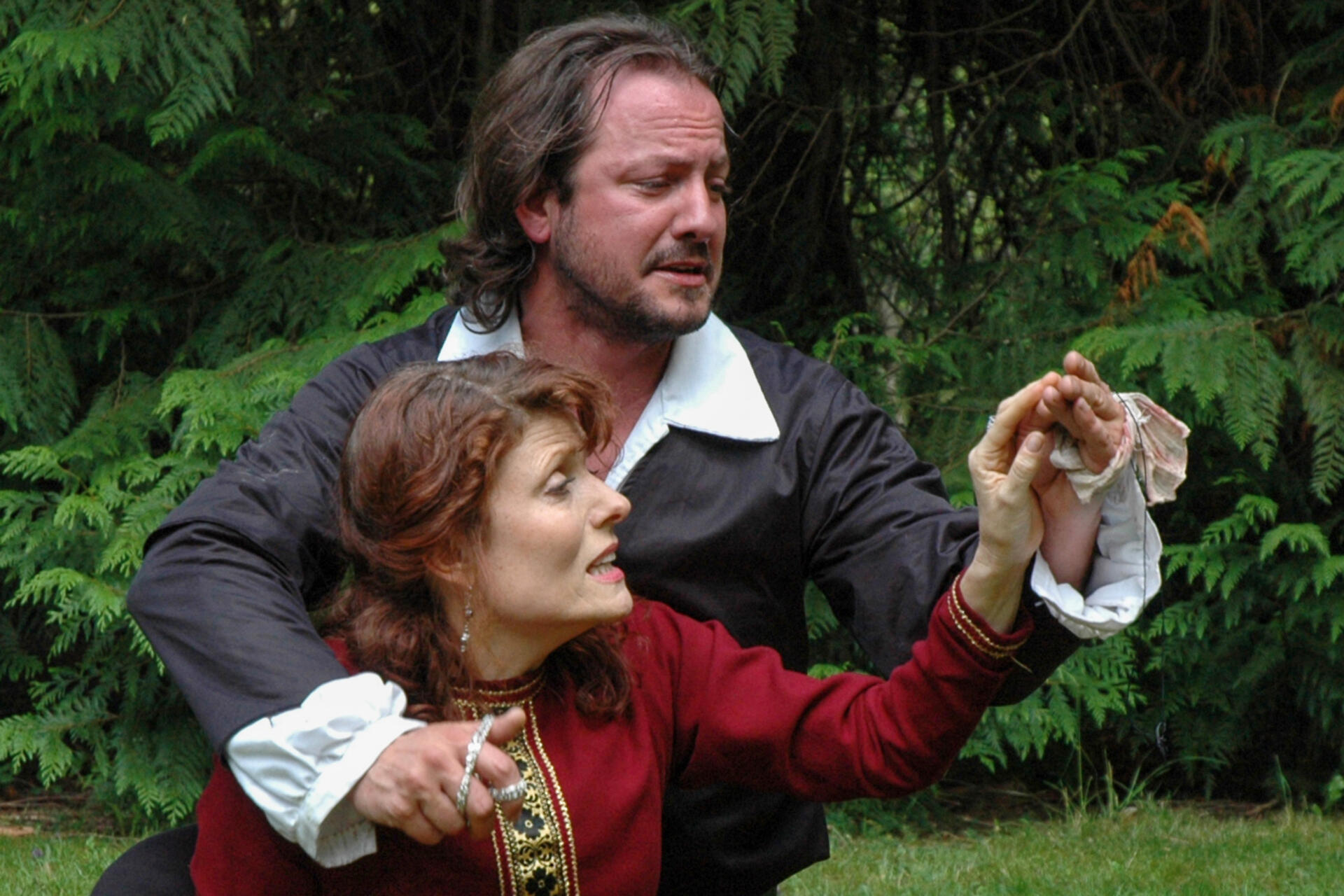 Macall Gordon and Shawn Law in Hamlet - 2008