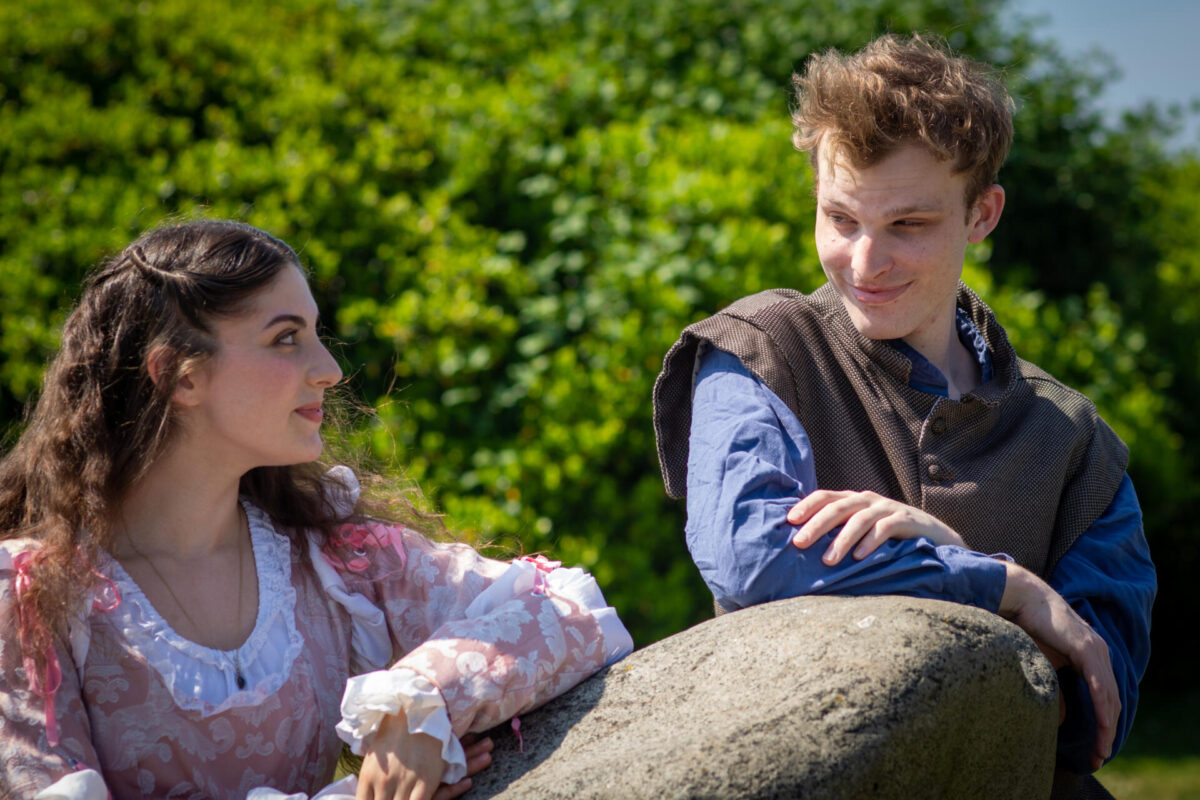 Joe Moore as Romeo and Jasmine Harrick as Juliet. Photo by Ken Holmes