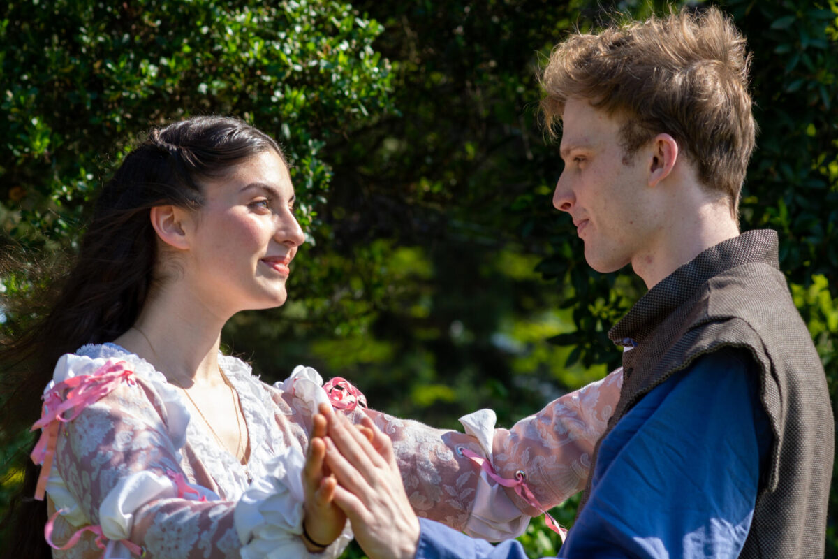 Joe Moore as Romeo and Jasmine Harrick as Juliet. Photo by Ken Holmes