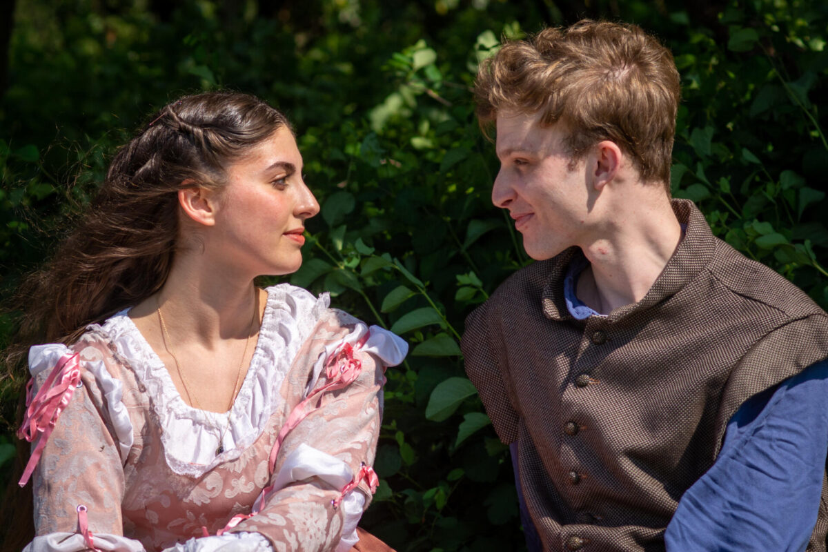 Joe Moore as Romeo and Jasmine Harrick as Juliet. Photo by Ken Holmes