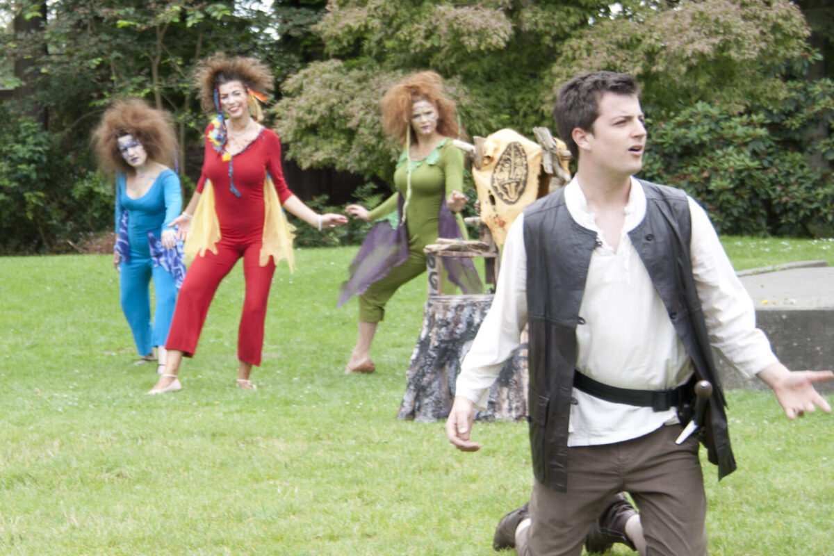 Justine Freese, Gina Marie Russell, Shauna Grace, and Matthew Fulbright in The Tempest - 2011