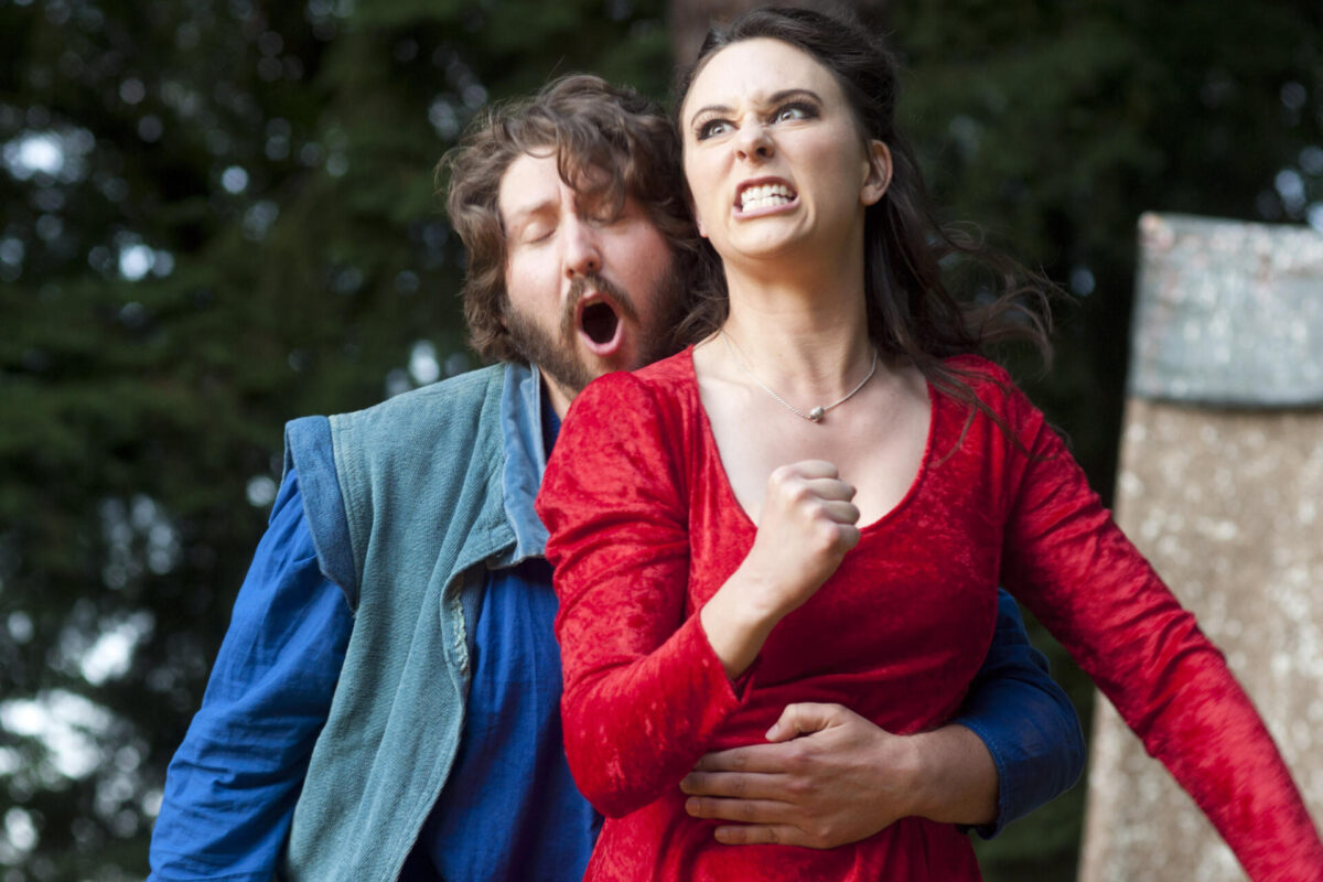 Tom Dewey and Allison Standley in The Taming of the Shrew 2012