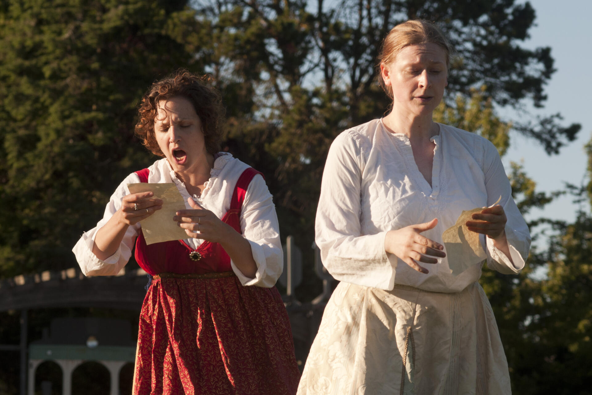Mandy Nelson and Anna Richardson in Backyard Bard - Merry Wives of Windsor - 2013