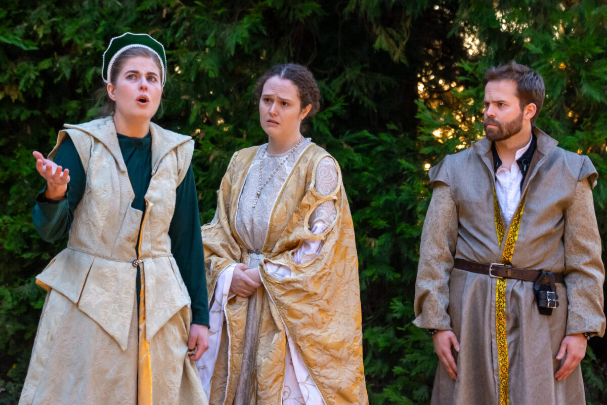 Anna Lou Hearn, Aubrey Sara Kaye, Garth Ball. Photo by Ken Holmes.