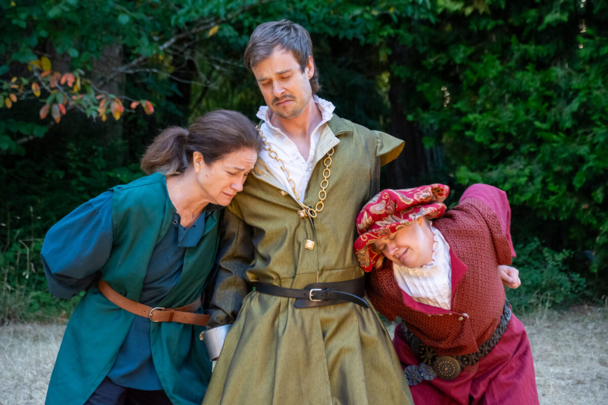 Mary Murfin Bayley, Keenan Hilton, Malia Wessel. Photo by Ken Holmes.