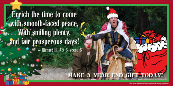 Elliot Jensen and Anthony Duckett in Richard III. Photo by Ken Holmes.