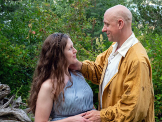 Olivia Ockey Goodwin as Hermione and Daniel Wood as Leontes. Photo by Ken Holmes.